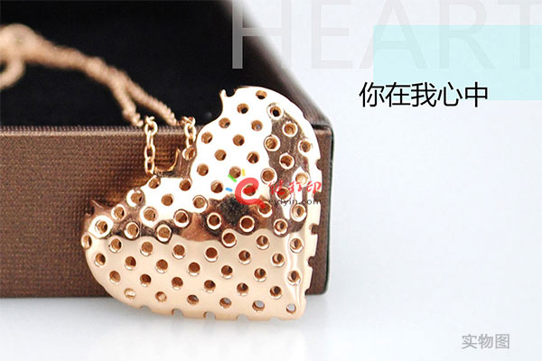 e鍵打印3D打印K金心型吊墜飾品 e鍵打印3D打印K金心型吊墜飾品